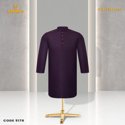 Regal Plum Embroidered Panjabi