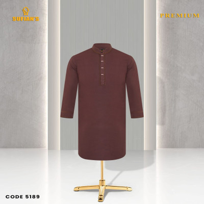 Burgundy Brown Classic Panjabi