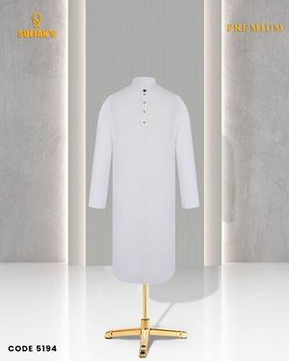 Royal White Diamond Weave Panjabi