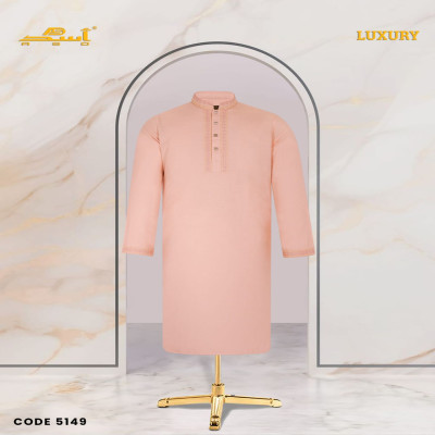 Blush Peach Luxuxy Panjabi