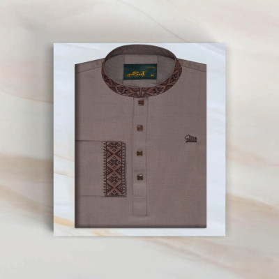 Imported 100% Cotton Mocha Panjabi