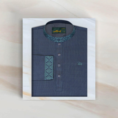 Imported 100% Cotton Steel Blue  Fabric