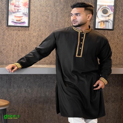 PREMIUM PANJABI-BLACK